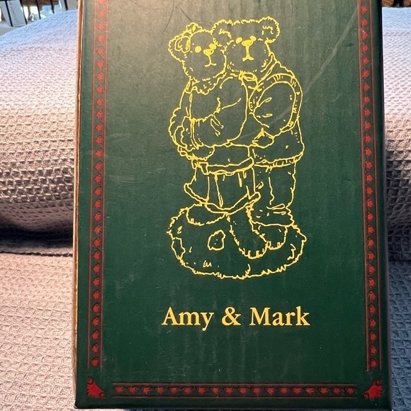 2003 Boyds Bear Bearstone Amy & Mark The Perfect Match Figurine 2277926 - Picture 2 of 11